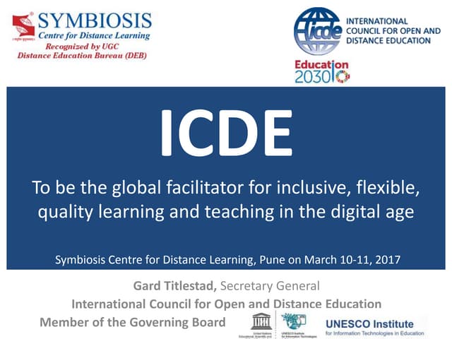 What is ICDE about? A global player and......