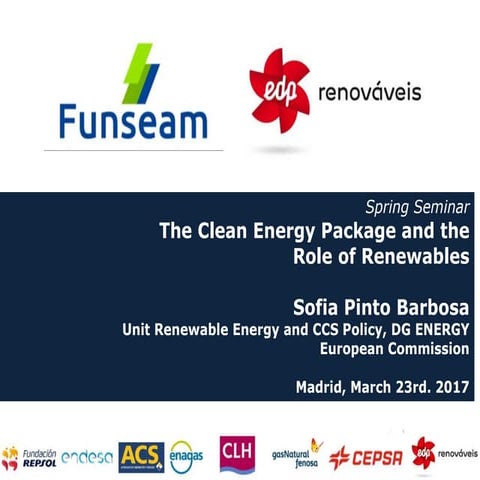 The Clean Energy Package and the Role of Renewables | PPTX