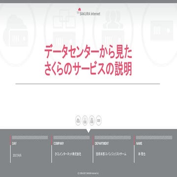 データセンターから見たさくらのサービスの説明