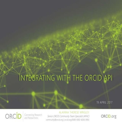 Integrating with the ORCID API