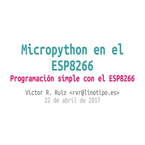 MicroPython en el ESP8266
