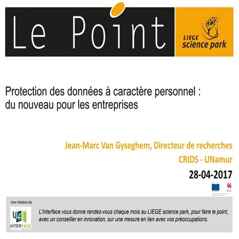 20170428 - Le  Point - Protection des données à caractère personnel - CRIDS