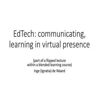 EdTech: communicating and learning ...