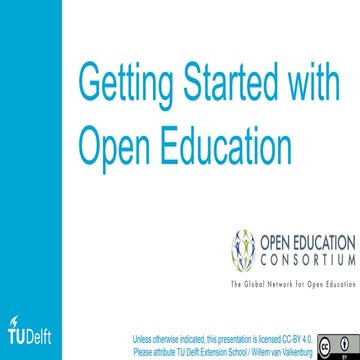 Getting started with Open Education