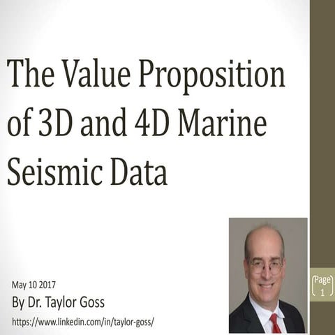 The Value Proposition of 3D and 4D Marine Seismic Data