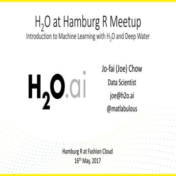 Hambug R Meetup - Intro to H2O