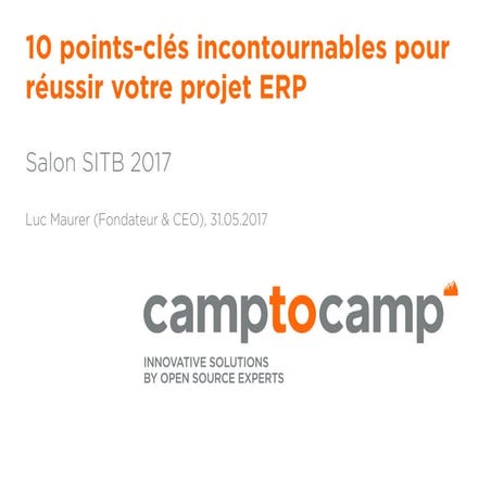 10 points-clés incontournables pour réussir votre projet ERP