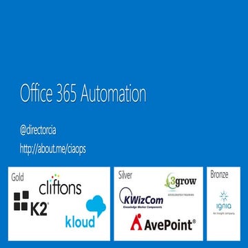 Automation options with Office 365