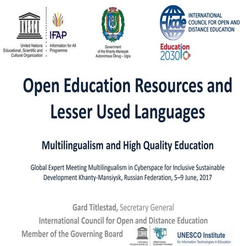 Enhancement of Cultural and Linguistic Diversity through OER