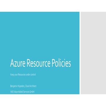 Azure Resource Policies