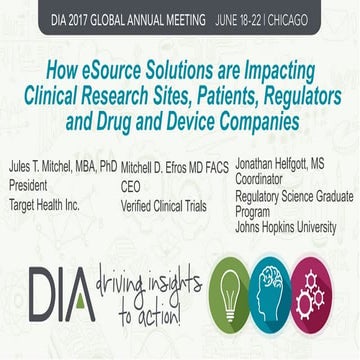 How eSource Solutions are Impacting Clinical Research Sites, Patients, Regula...
