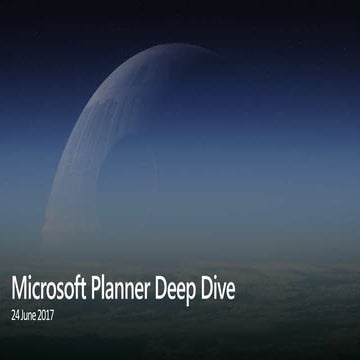 Microsoft Planner Deep Dive