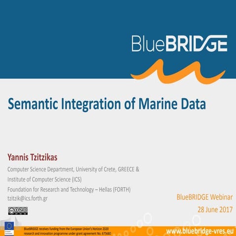 Semantic Integration of Marine Data - Yannis Tzitzikas 