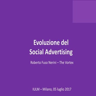 Webinar Social Advertising per IULM...