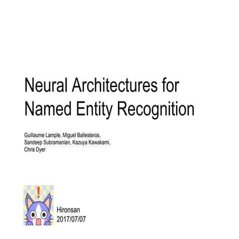 Neural Architecture for Named Entity Recognition