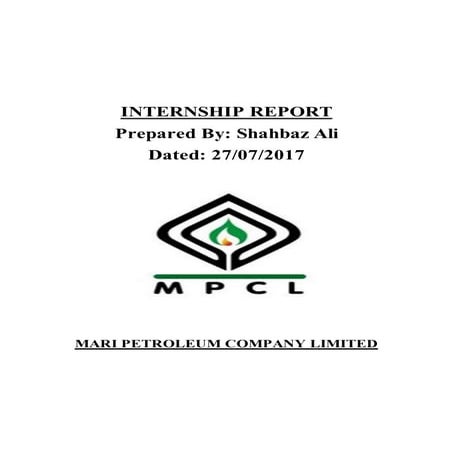 Mari Petroleum Company Internship Report_Shahbaz_Ali_ Yousafzai Bacha Khan Un...