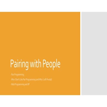 Pairing with People
