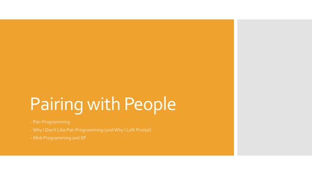 Pairing with People
