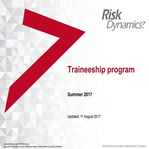 Risk Dynamics Internship