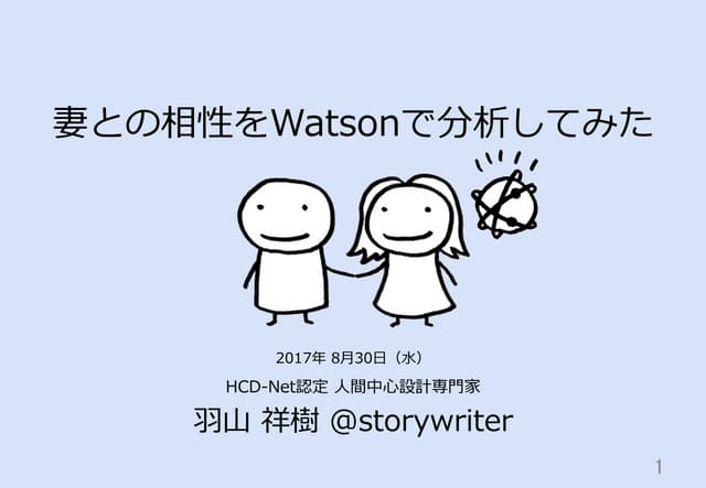 妻との相性をWatsonで分析してみた：2017年8月30日 水曜ワト...