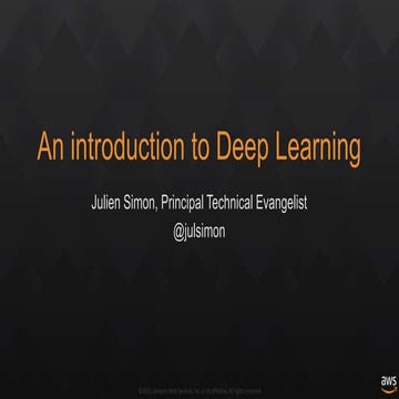 Introduction to Deep Learning (September 2017)