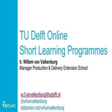 Online Short Learning Programmes for EADTU/ENQA seminar