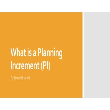 What is a planning increment?