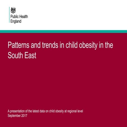 Patterns and trends in child obesity in the south east