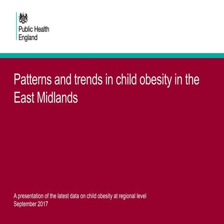 Patterns and trends in child obesity in the east midlands