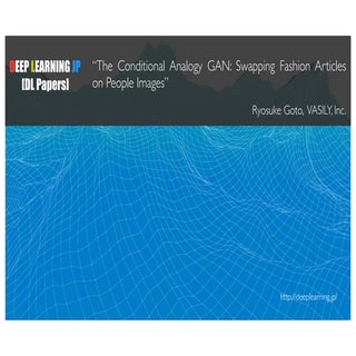 [DL輪読会] The Conditional Analogy GAN...