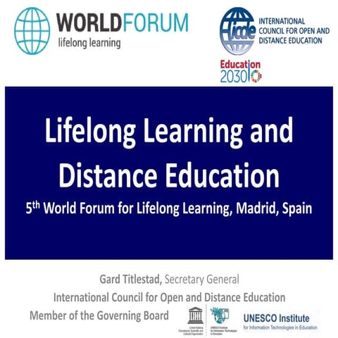 Lifelong Learning And Distance Education Pptx
