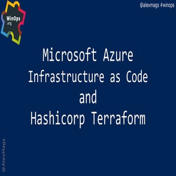 Microsoft Azure IaaS and Terraform | PPT