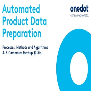 Automated Product Data Preparation: Processes, Methods and Algorithms | PDF