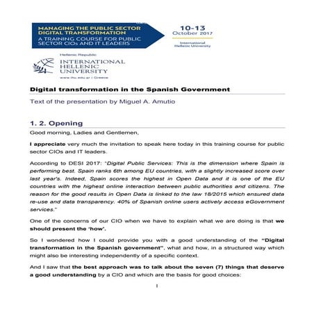 Digital transformation in the Spanish Government  