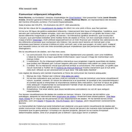Síntesi 49a sessió web: 'Comunicar mitjançant la visualització de dades'