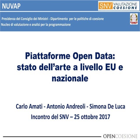 Incontro del Sistema Nazionale di Valutazione, Roma 25 ottobre PPT