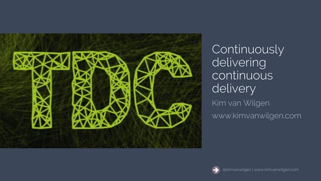 20171030   (tdc) continuously delivering continuous delivery