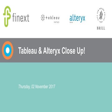 Data flows under control   tableau a& alteryx close up!