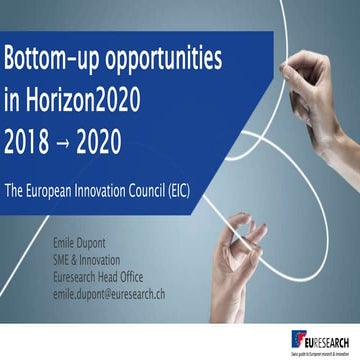 the European Innovation Council in Horizon2020