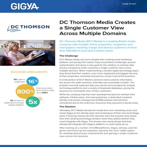 Case Study: DC Thomson Media Creates a Single Customer View Across Multiple D...