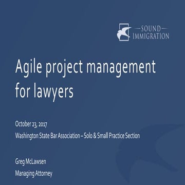 Agile project management for lawyers