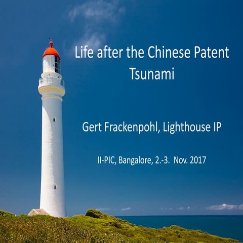 II-PIC 2017: China: Life after the Patent Tsunami