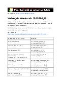 Coaching kalender 2019