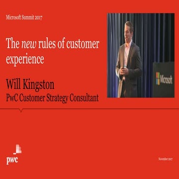 The New Rules of Customer Experience - 2017 Microsoft Summit