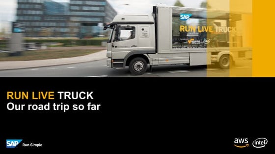 SAP Run Live Truck - SAP Cloud Platform use cases