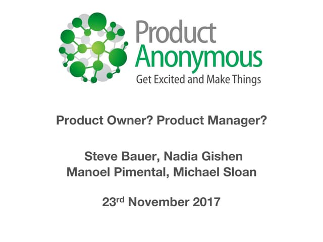 Product Owner vs Product Manager