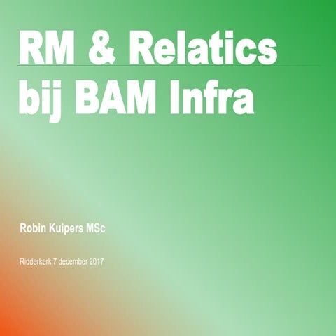 Risicomanagement en Relatics bij multidisciplinaire contracten
