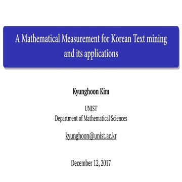 Korean Text mining