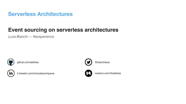 Serverless Event Sourcing