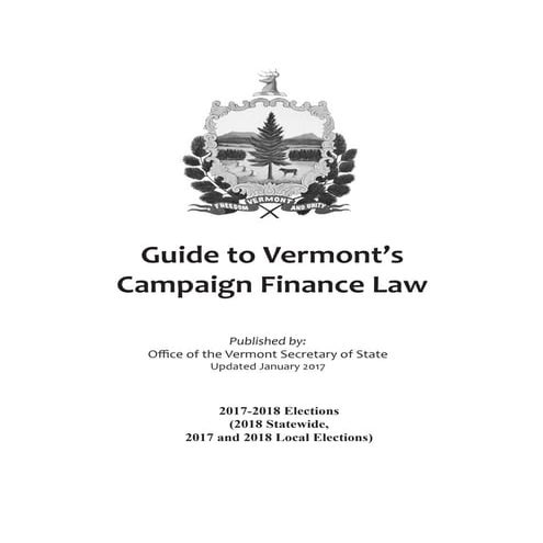 Guide to Vermont's Campaign Finance Law